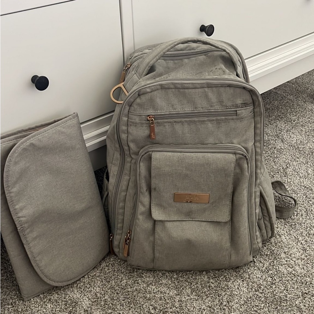 Jujube grey diaper bag and changing mat